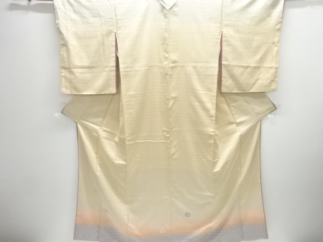 JAPANESE KIMONO / TSUKESAGE HOMONGI / WOVEN PLANT & KIKKO / ONE CREST 